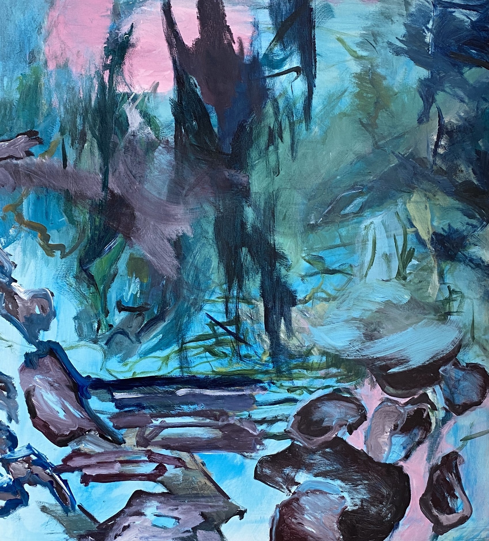Forest lake 90x110