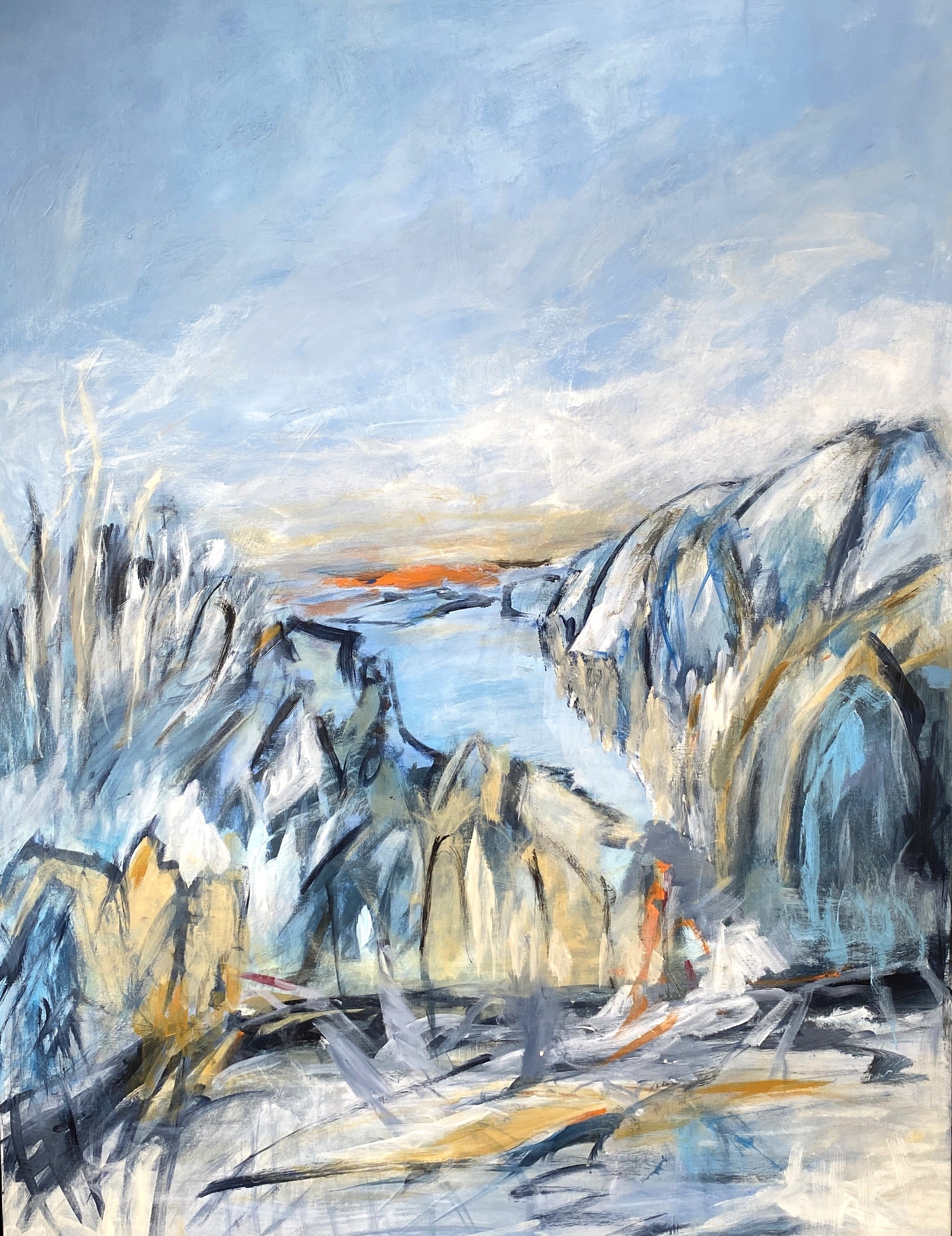 90x120 the fjord path
2500,- ddk - med sølvramme
